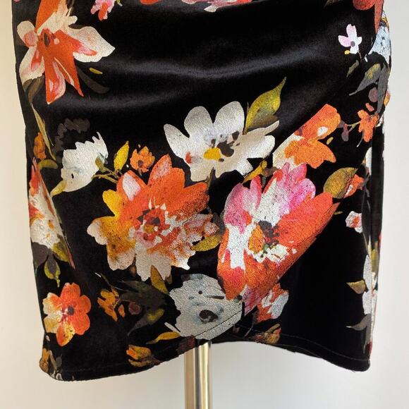 Bronx and Banco Floral Velvet mini dress sz XS - Picture 7 of 13
